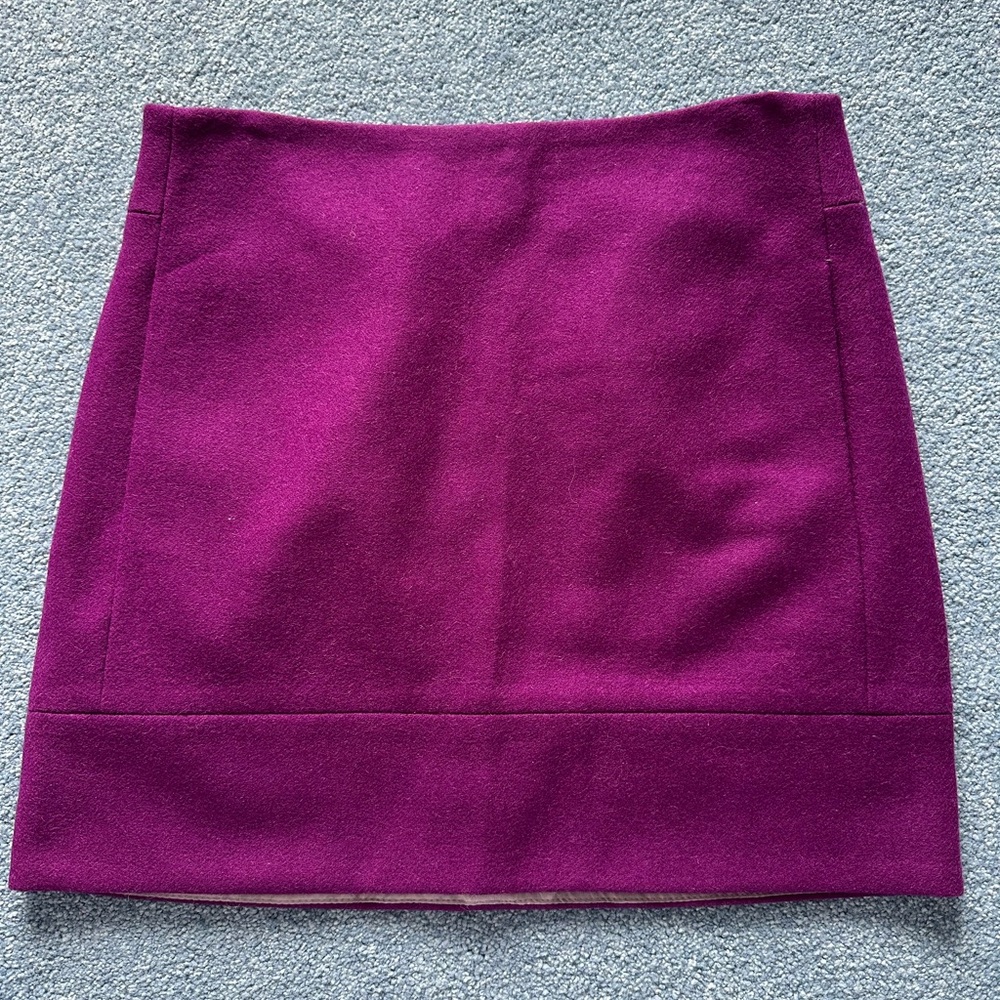 J. Crew Factory Wool Purple Skirt, size 00. NWT